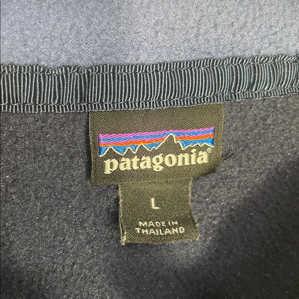 Patagonia Kids' Microdini 1/2-Zip Pullover Size 6 Blue Grey Fleece